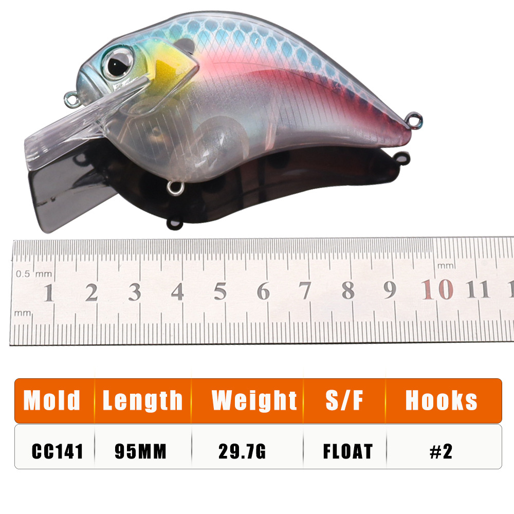 95cm 29.7g Stainless Steel Floating Water Rock Fat Man Luya Artificial Hard Bait Large Simulation Bass Crankbait – Hard Lure – view 3