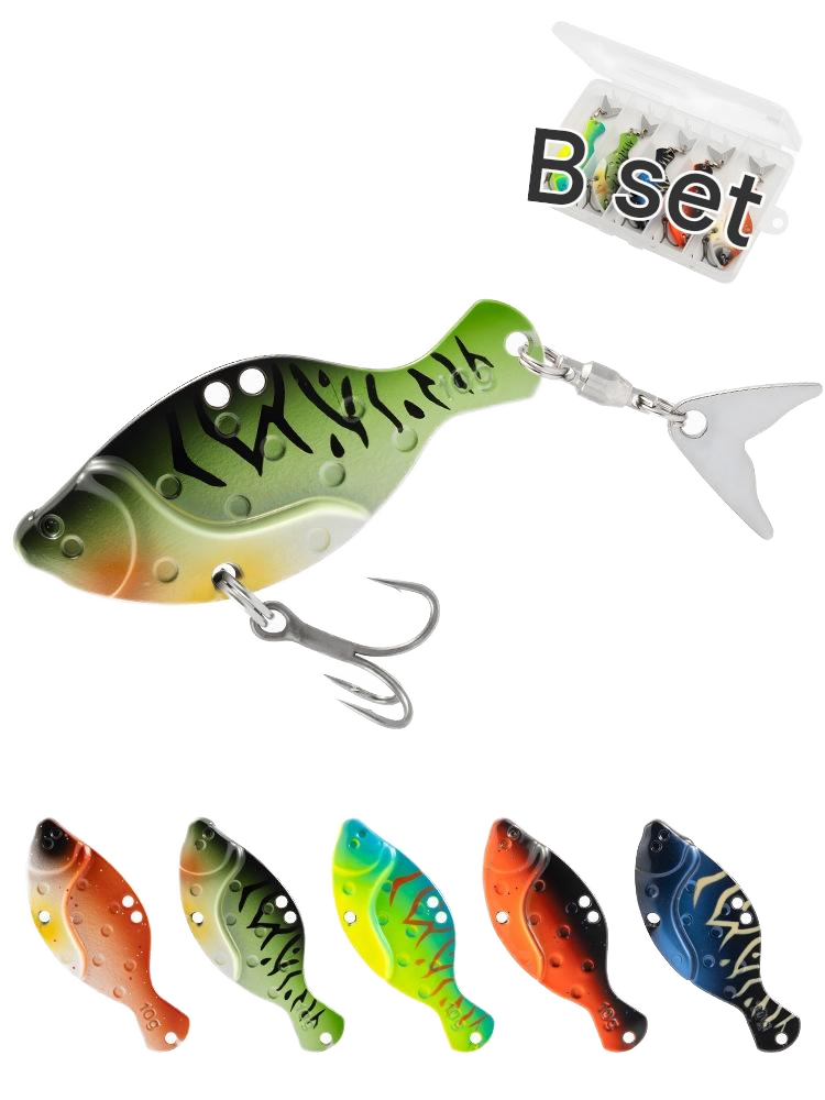 5pcs Metal Jig Fishing Lure 10g with Hooks for Bass Pike Salmon Carp Freshwater & Saltwater Artificial Hard Bait – Hard Lure – view 1