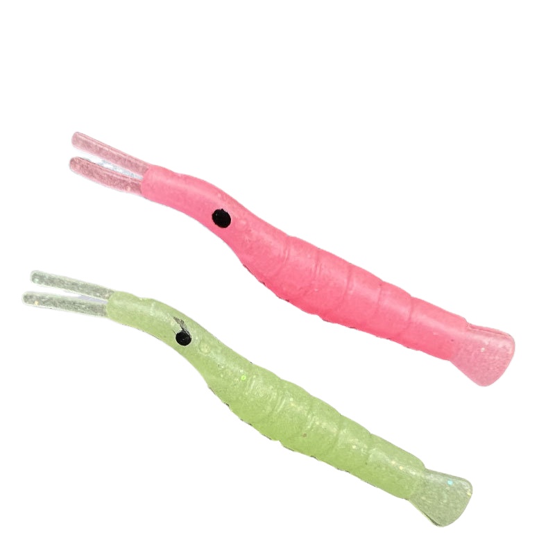 Yiteng Bionic Small Grass Shrimp Lure Luminous Silicone Artificial Soft Bait Hooks for Bass Fishing Bottom Fishing Techniques – Soft Lure – view 3