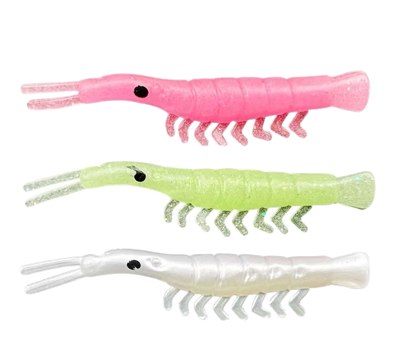 Yiteng Bionic Small Grass Shrimp Lure Luminous Silicone Artificial Soft Bait Hooks for Bass Fishing Bottom Fishing Techniques – Soft Lure – view 1