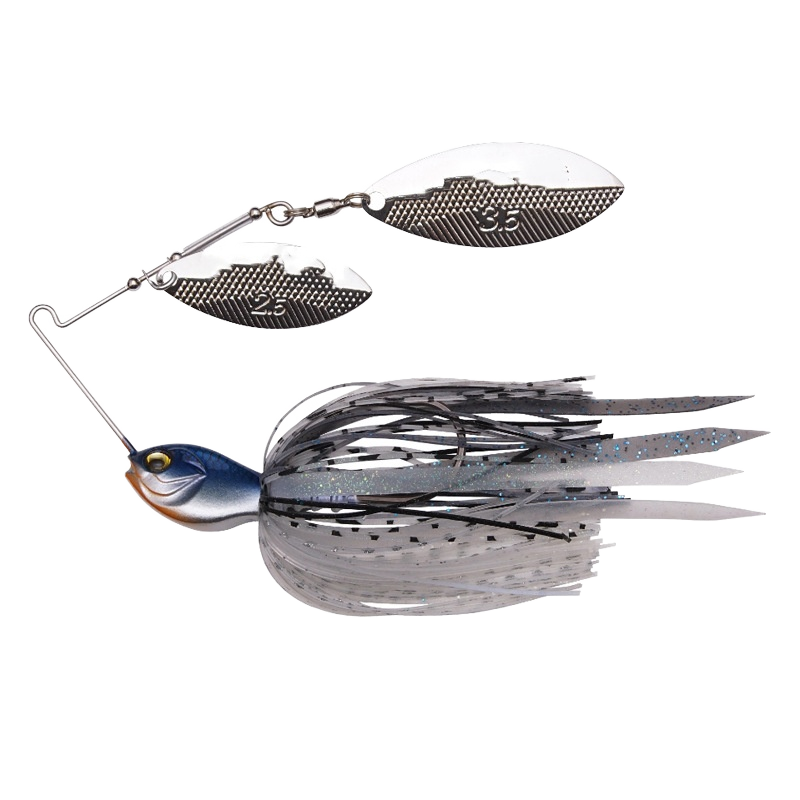 New 18g 8Colors 120mm Sinking Buzz Bait Bass Big Mouth Swimbait Chatterbait SV-3 Double Willow Spinnerbait for Saltwater Fish – Spoon & Spinner – view 2