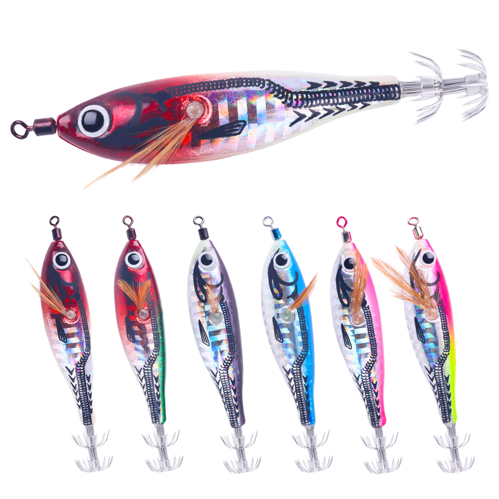 7.8CM 9.7CM Wholesale ABS Plastic Glow Squid Jig Lure with Luminous Shrimp Design for Sea River & Lake Fishing – Hard Lure – view 1