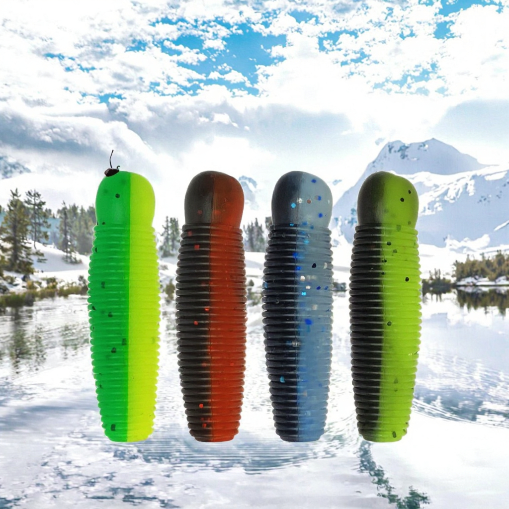 LUSHAZER 1pc Soft Stick Baits PVC Worm 4cm 5cm Fishing Bait Bass Pike Carp Thunder Fish Artificial Lures Without Hooks – Soft Lure – view 4