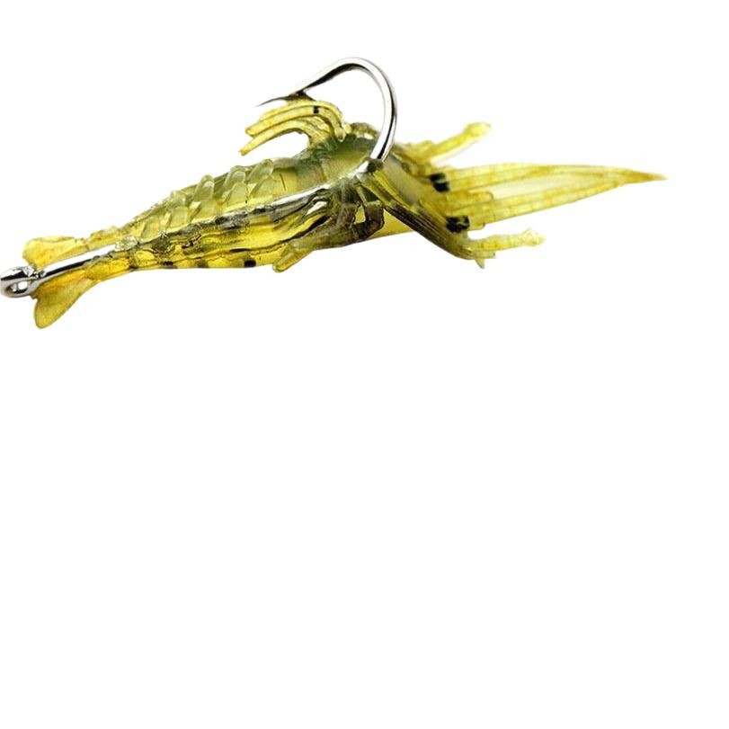 Bionic Lure Soft Bait Shrimp 40mm 1.3g Glowing Hook for Saltwater Fish Zander Pike Night Fishing – Soft Lure – view 2