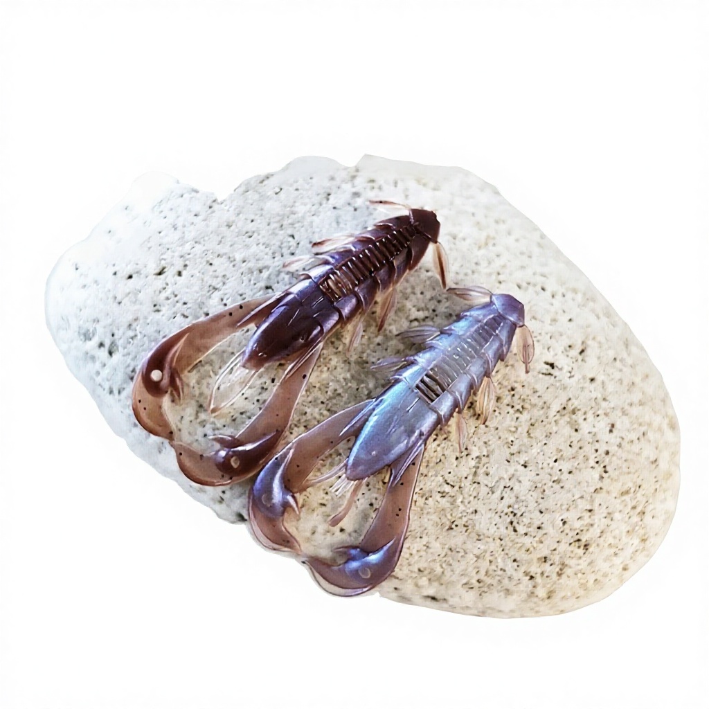 Luya Ned Floating Water Stream Shrimp Soft Worm Stainless Steel 8/16 Pcs Slow Sink Black Pit Mandarinfish Bass Reverse Fishing – Soft Lure – view 1