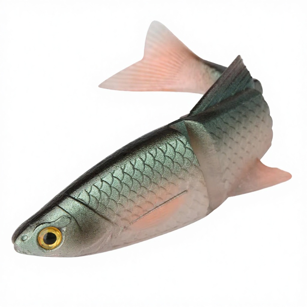 Spinpoler Pike Swimbait Shad Soft Jerk Minnow Midwater Bait PVC Material Segmented Body 3 Joints Forked Tail No Hooks – Soft Lure – view 3