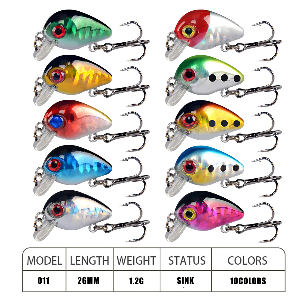 Internal Laser Minnow Lure, Bionic Hard Bait Fishing Hook, 2.6cm/2.1g, Suitable for Tilapia – Crankbait – view 2