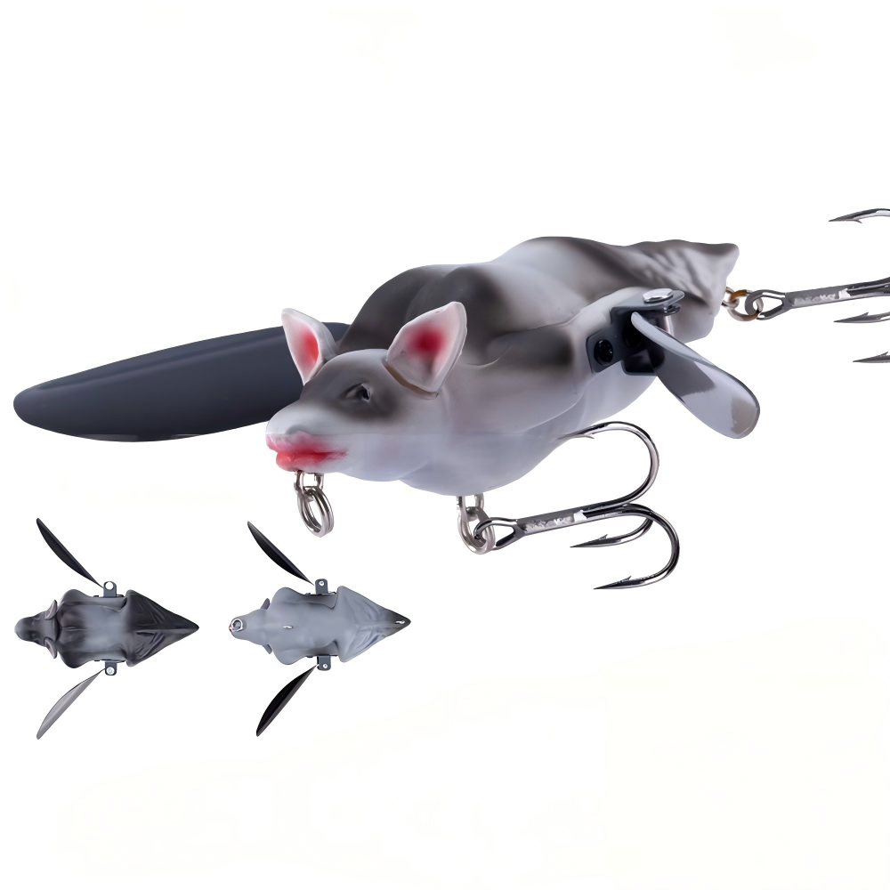 Bionic 3D Bat Fishing Lure, Floating Design, 95mm 28g, Sound Wobbling Action, Treble Hook, for Bass Pike – Hard Lure – view 1