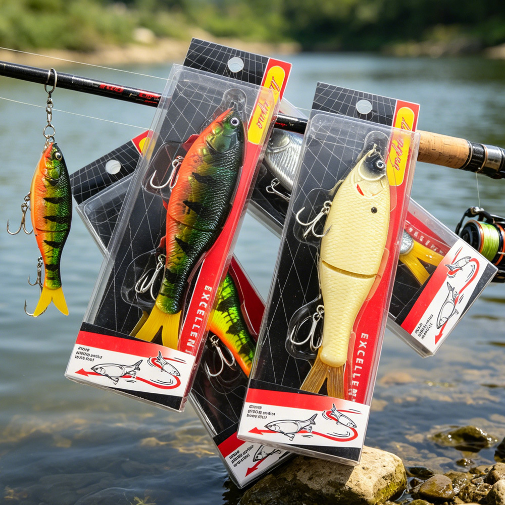 CHEERY New Tail Multi-Jointed Fishing Lure, Swimbait for Pike Bass, Saltwater Freshwater Fishing Tackle – Hard Lure – view 4