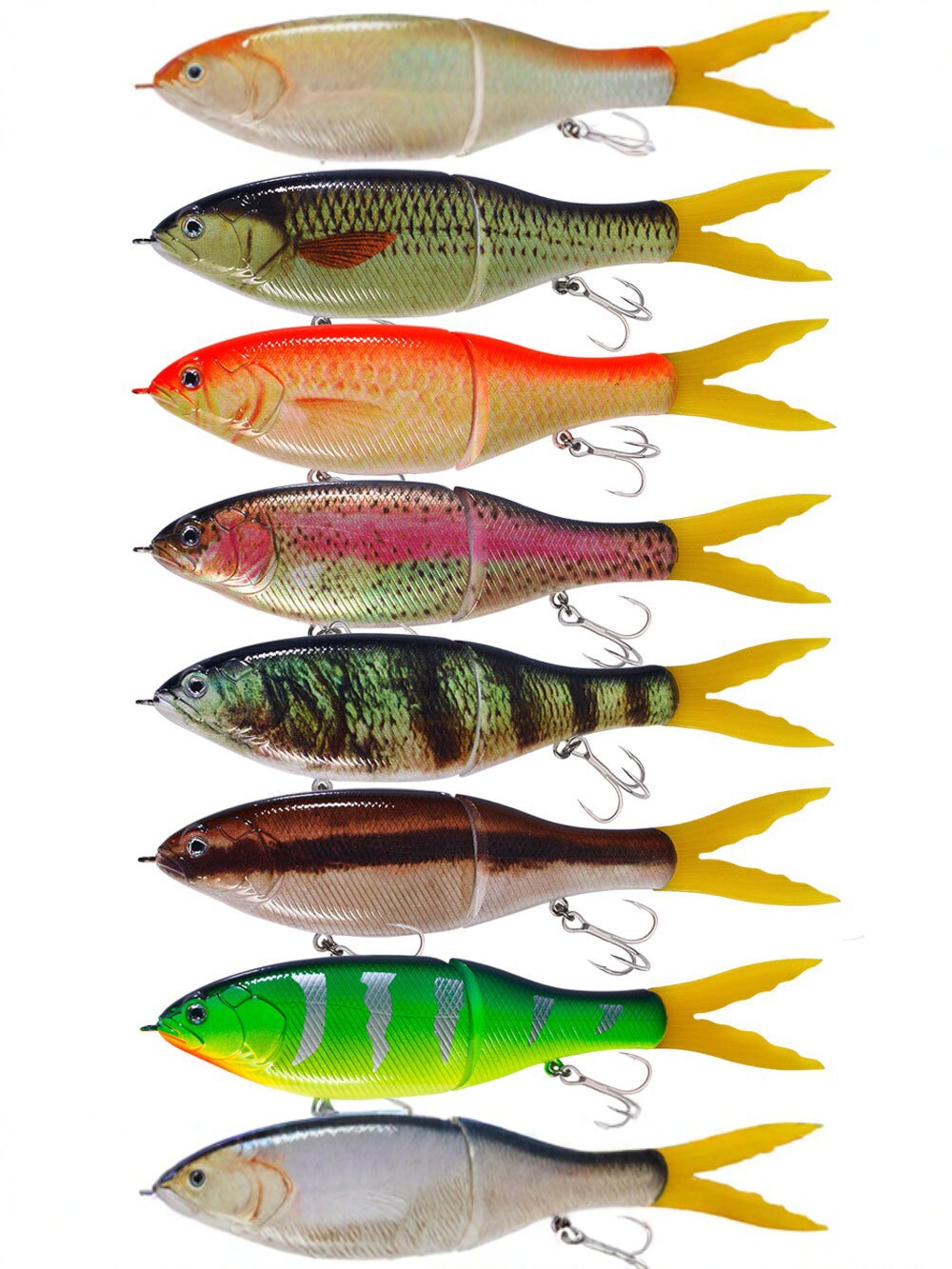 New S-Shape Slow Sinking Multi-Jointed Fishing Lure 17cm, 2-Segment Hard Bait with Fiber Tail for Bass – Hard Lure – view 5
