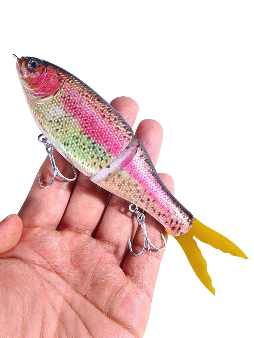 New S-Shape Slow Sinking Multi-Jointed Fishing Lure 17cm, 2-Segment Hard Bait with Fiber Tail for Bass – Hard Lure – view 3