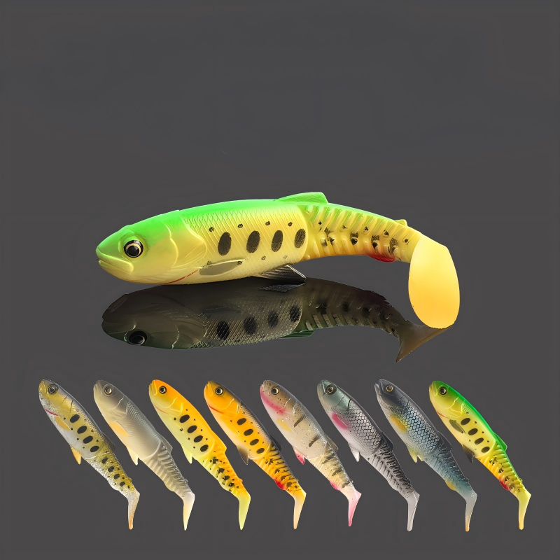 Silicone T-Tail Soft Lure Bionic Girella Fish Simulation Fake Bait Fishing Tackle – Soft Lure – view 2