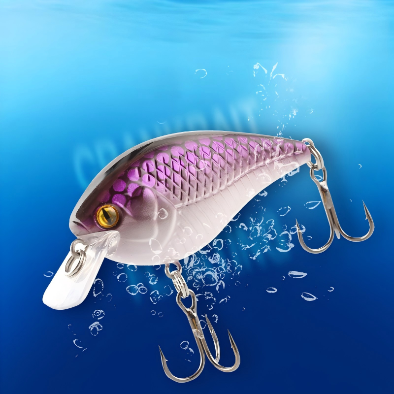 Factory Wholesale Short Lip Crankbait, Floating Bionic Hard Fishing Lure, Wobbler Hard Bait Fishing Tackle, 60mm/12g – Crankbait – view 3