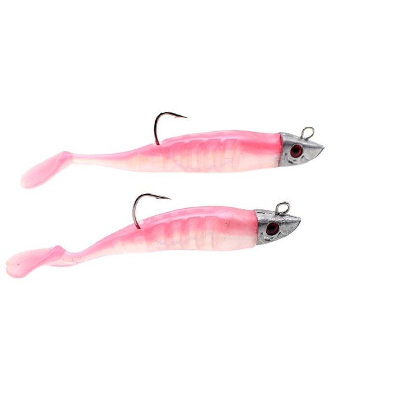 Uniker Carp Soft Shad Jig Head with Weedless Hook 15g PVC Lure Multi-Color Fish Shape for Freshwater & Saltwater Fishing – Fishing Lure – view 4
