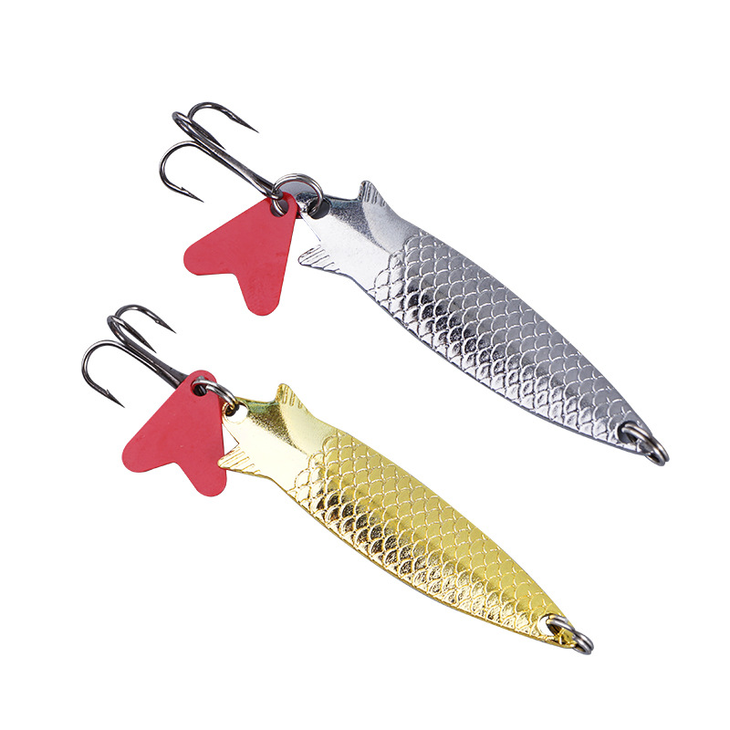 6cm 7g7.7cm 12g Bass Jigging Salmon & Trout Spinner Wobbler Metal Fishing Lure Spoon for River Use – Metal Lure – view 2