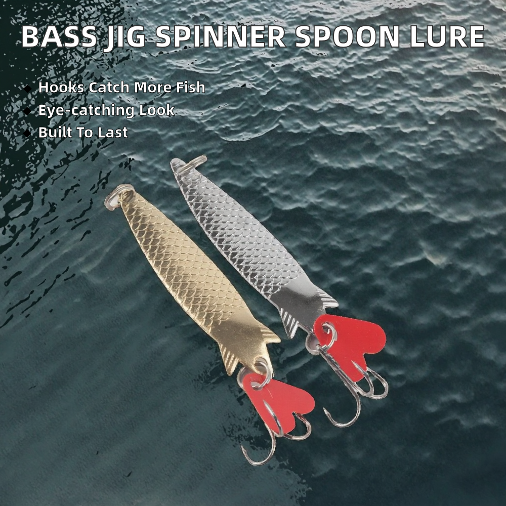 6cm 7g7.7cm 12g Bass Jigging Salmon & Trout Spinner Wobbler Metal Fishing Lure Spoon for River Use – Metal Lure – view 4