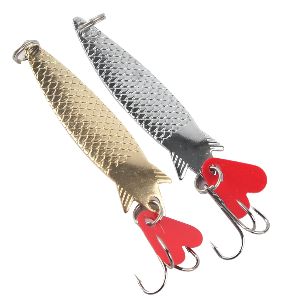 6cm 7g7.7cm 12g Bass Jigging Salmon & Trout Spinner Wobbler Metal Fishing Lure Spoon for River Use – Metal Lure – view 1