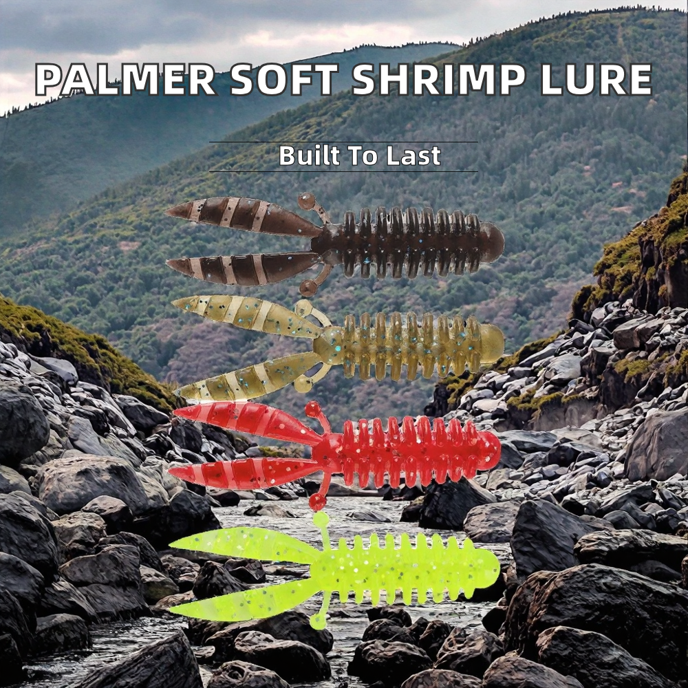 Palmer 55mm 1.9g PVC Soft Shrimp & Prawn Lure Bionic Crawfish Worm Bass Bait Without Hooks – Soft Lure – view 2