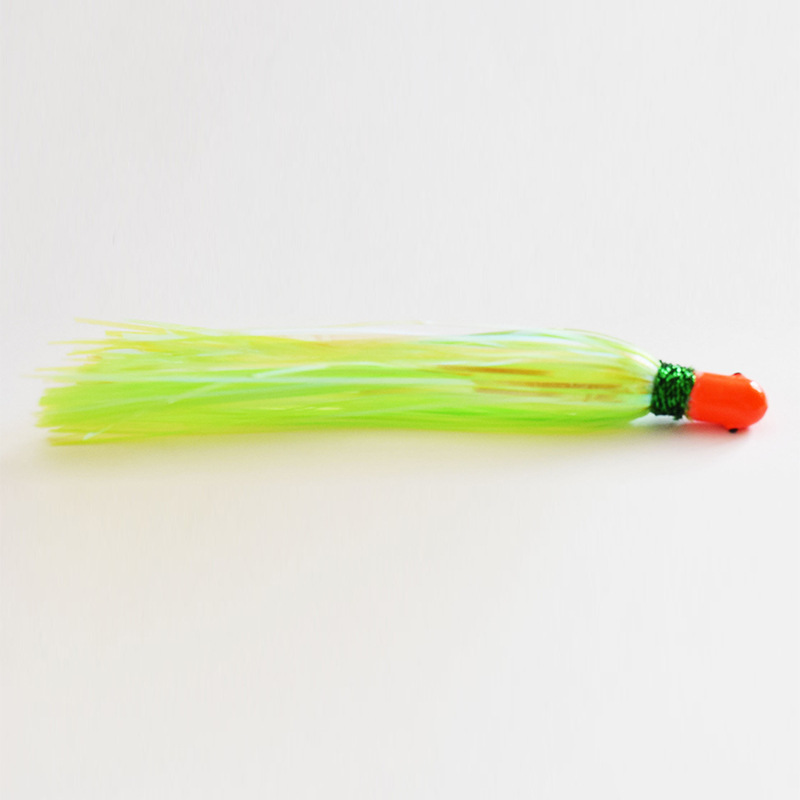 SUPERIORFISHING 5pc 12cm Lead Head Flash Teaser Big Hole Head Artificial Soft Bait Polyester Mylar Tinsel Fishing Saltwater Fish – Soft Lure – view 2