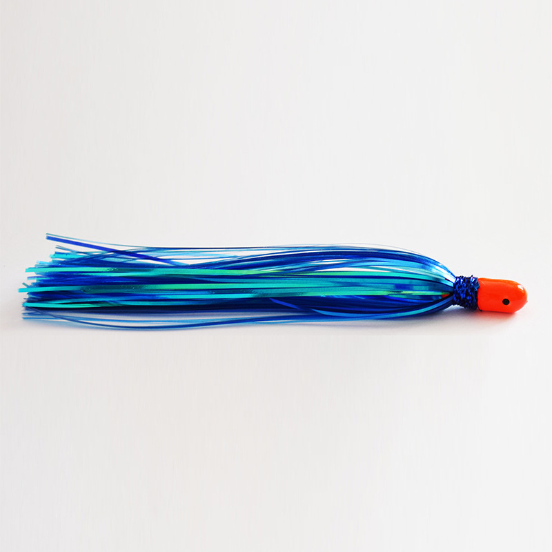 SUPERIORFISHING 5pc 12cm Lead Head Flash Teaser Big Hole Head Artificial Soft Bait Polyester Mylar Tinsel Fishing Saltwater Fish – Soft Lure – view 4