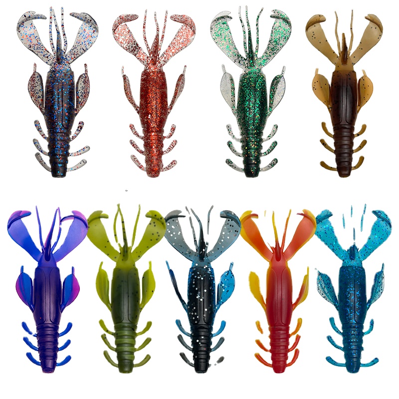 Fishing Lures Bass Sea Bass Pike Jig Trailers Soft Plastic Shrimp Creature Crawdad Baits Kit 10g – Soft Lure – view 1