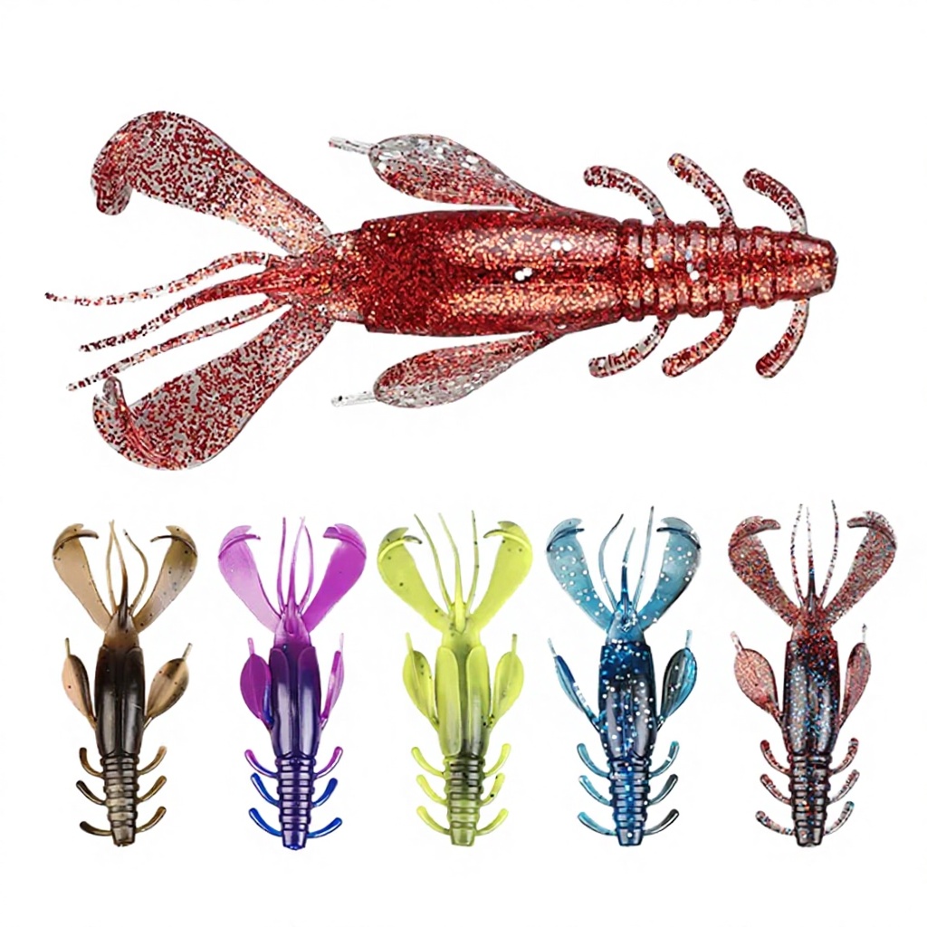 Fishing Lures Bass Sea Bass Pike Jig Trailers Soft Plastic Shrimp Creature Crawdad Baits Kit 10g – Soft Lure – view 5