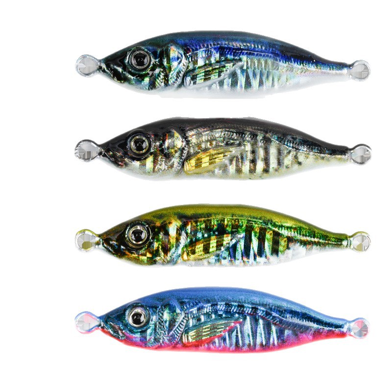 3D Printed S-Shape Luminous Metal Jig Long Cast Sea Fishing Lure for Mackerel Bass – Hard Lure – view 2