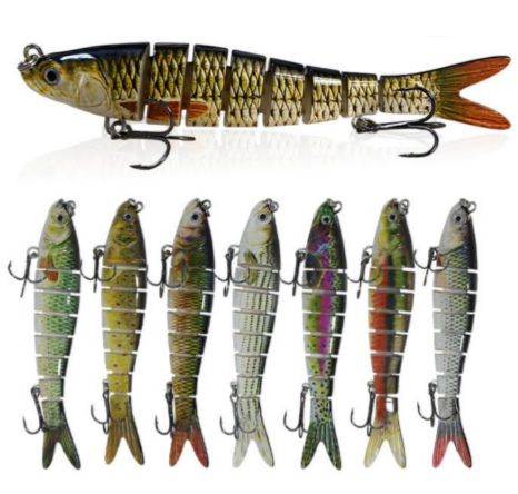 Sinking Multi-Jointed Minnow Lure Set Multi-Segment Swim Long Cast Beginner Bait for Bass Topmouth Culter – Hard Lure – view 1