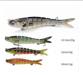 Sinking Multi-Jointed Minnow Lure Set Multi-Segment Swim Long Cast Beginner Bait for Bass Topmouth Culter – Hard Lure – view 3