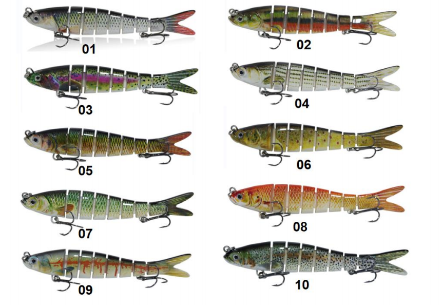 Sinking Multi-Jointed Minnow Lure Set Multi-Segment Swim Long Cast Beginner Bait for Bass Topmouth Culter – Hard Lure – view 4
