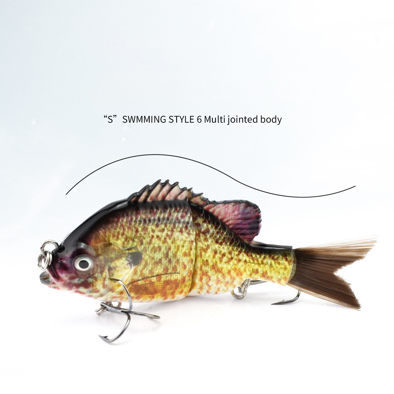 2-Segment Bionic Hard Lure with Hair Tail, 125mm 43.2g Fishing Tackle Lure for Angling – Hard Lure – view 3