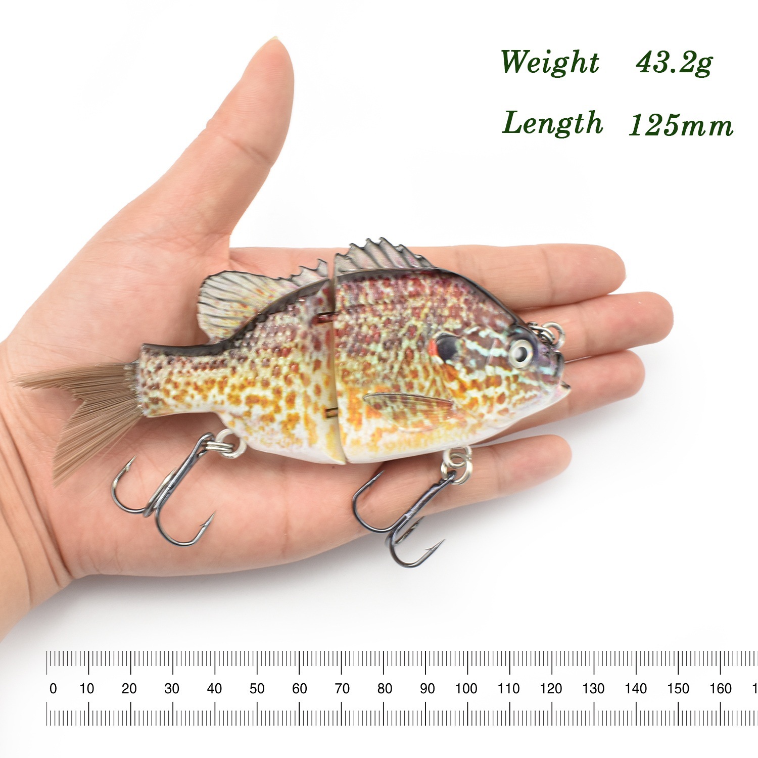 2-Segment Bionic Hard Lure with Hair Tail, 125mm 43.2g Fishing Tackle Lure for Angling – Hard Lure – view 2
