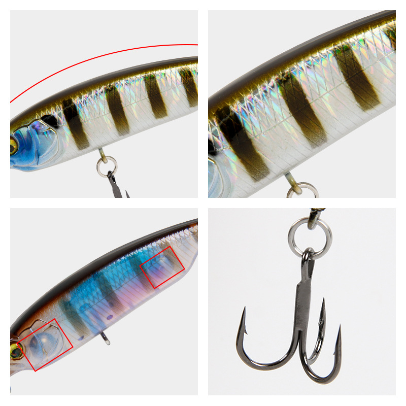 Long Cast Slow Sinking Pencil Lure, Walk the Dog Bionic Fishing Bait, 5.5g / 11g for Topmouth Culter Bass Fishing Tackle – Pencil – view 3