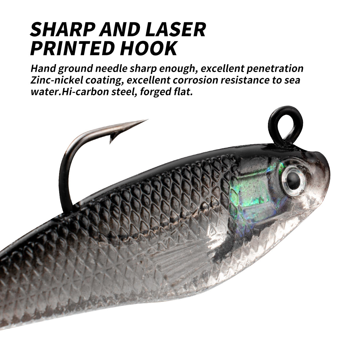 8cm 9g Single Hook Lead Jig T-Tail Soft Fish Lure, Full Water Layer Freshwater Saltwater New Lead Soft Bait – Hard Lure – view 3