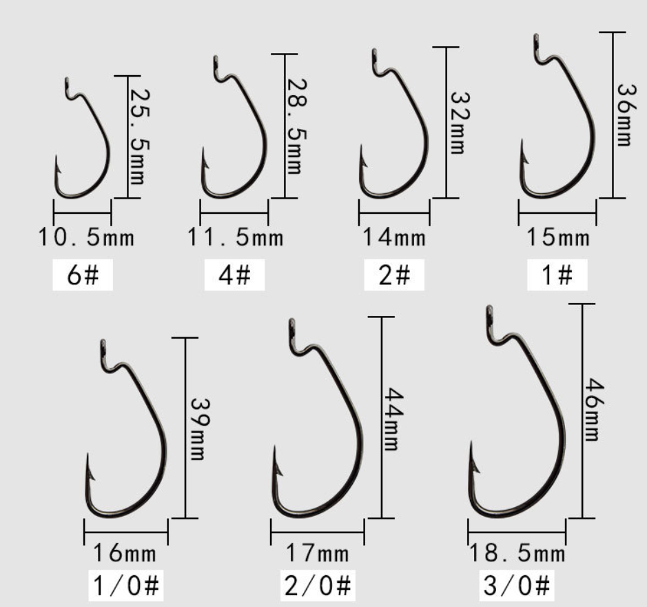 Enhanced Wide Gap Crank Hook, Lure Fishing Offset Hook for Texas Rig, Soft Bait Worm Hook, Fishing Tackle – Fishhook – view 4