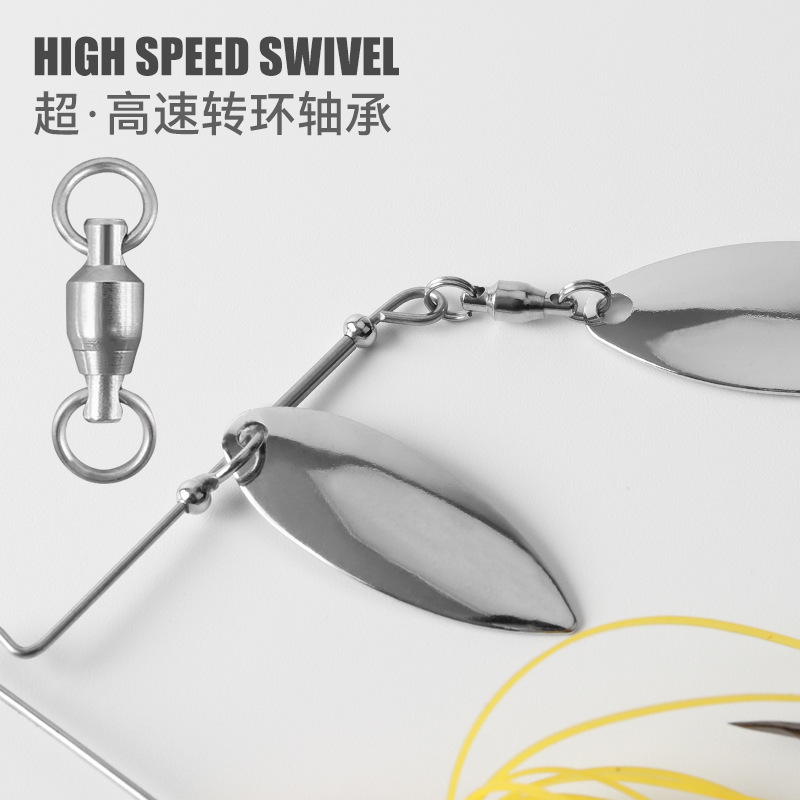 High-Speed Composite Spinnerbait Lure, 7g-14g, Buzz Bait for Bass Fishing – Spoon & Spinner – view 3
