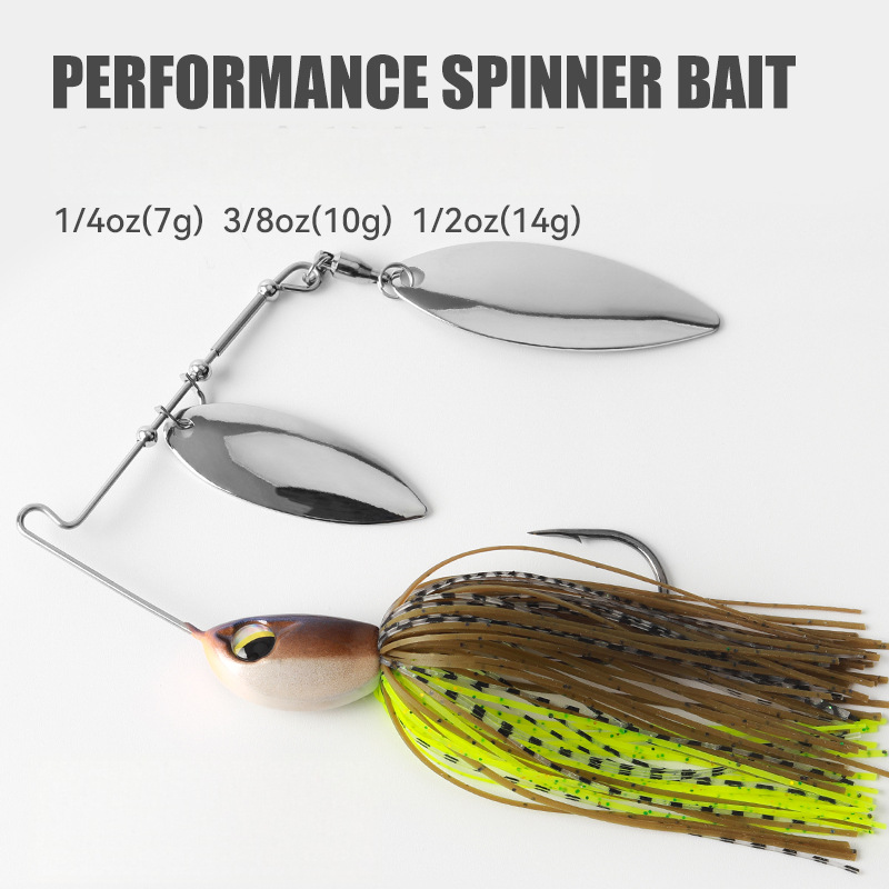 High-Speed Composite Spinnerbait Lure, 7g-14g, Buzz Bait for Bass Fishing – Spoon & Spinner – view 1
