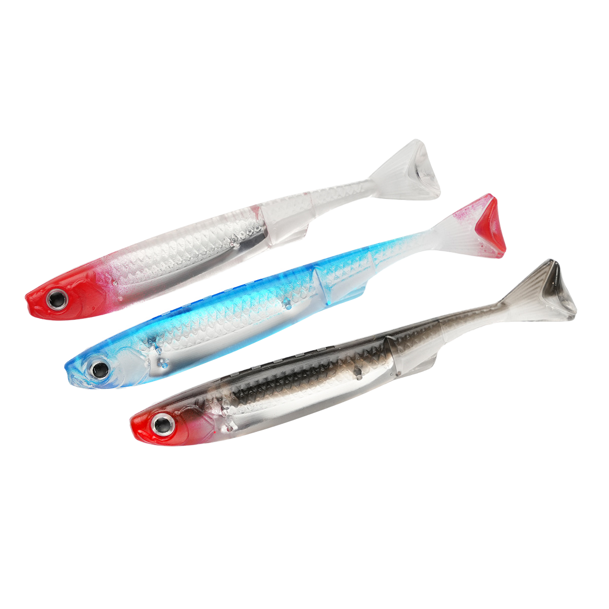 Soft Lure Set, Curly T-Tail Soft Baits, Long Cast Freshwater Saltwater Fake Baits for Bass, Mandarin Fish, Topmouth Culter – Hard Lure – view 1