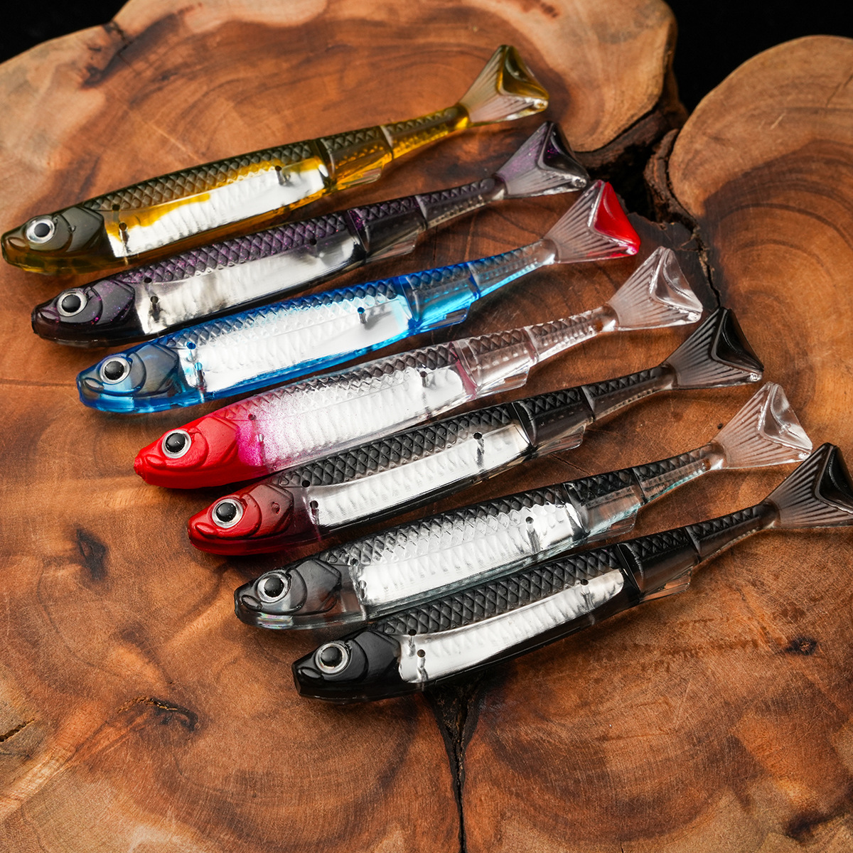 Soft Lure Set, Curly T-Tail Soft Baits, Long Cast Freshwater Saltwater Fake Baits for Bass, Mandarin Fish, Topmouth Culter – Hard Lure – view 4