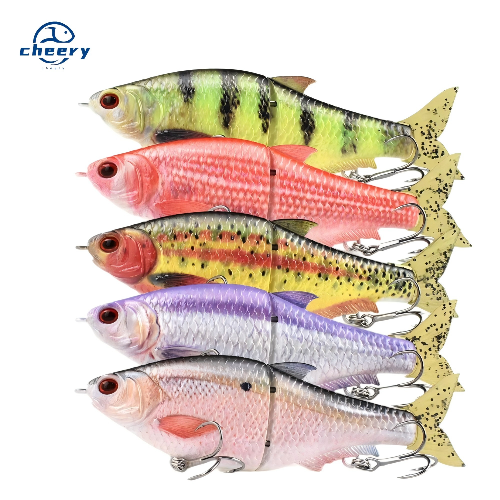 CHEERY Lure Artificial Hard Bait Hard Tail Two Vib Simulation S-Shaped Swimming Bionic Lure Fishing Gear With Hooks – Hard Lure – view 1