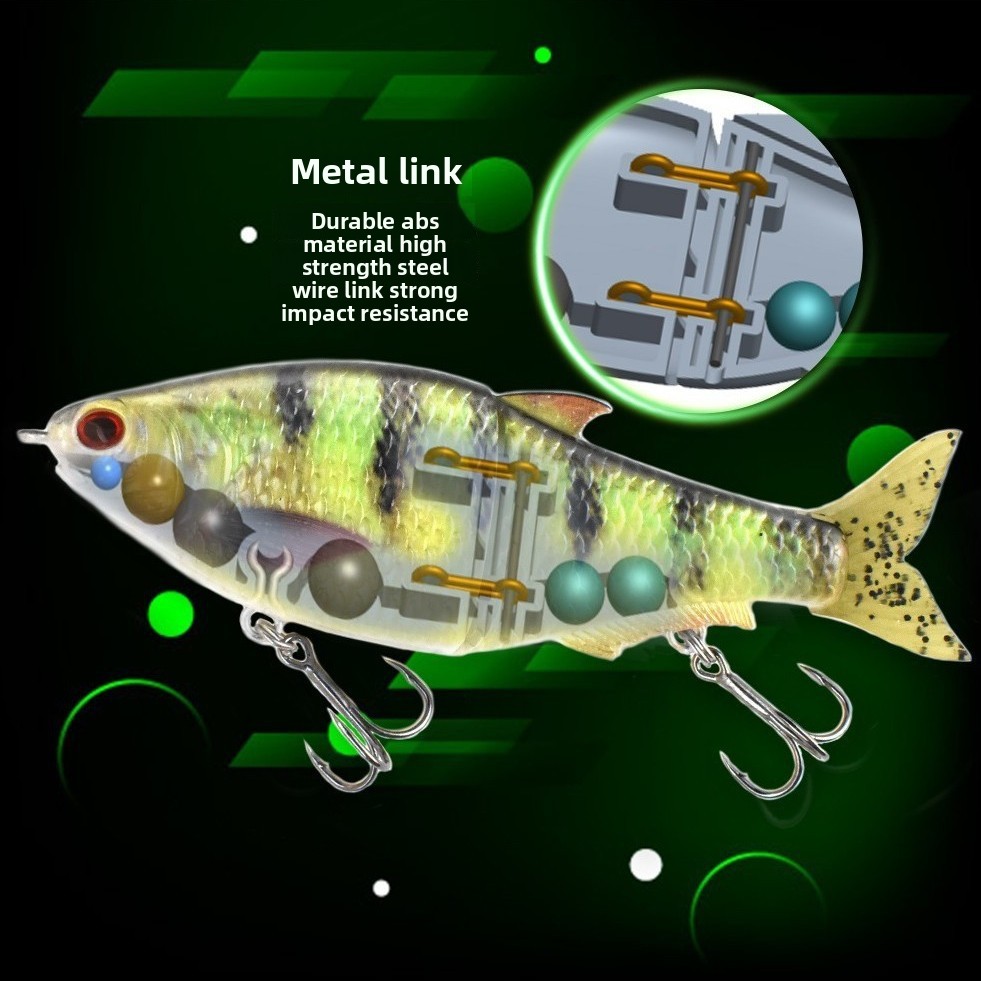 CHEERY Lure Artificial Hard Bait Hard Tail Two Vib Simulation S-Shaped Swimming Bionic Lure Fishing Gear With Hooks – Hard Lure – view 4