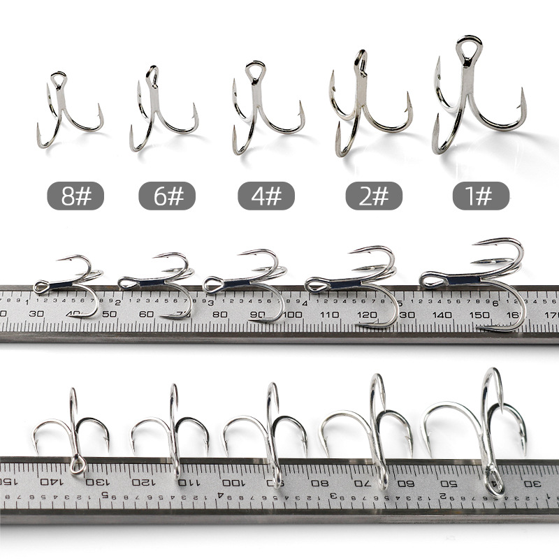Anti-rust Bright Tin Coated Treble Hooks Sike6066-4X-NP Four Times Strengthened 10 Pack Sea Fishing Wholesale – Fishhook – view 1
