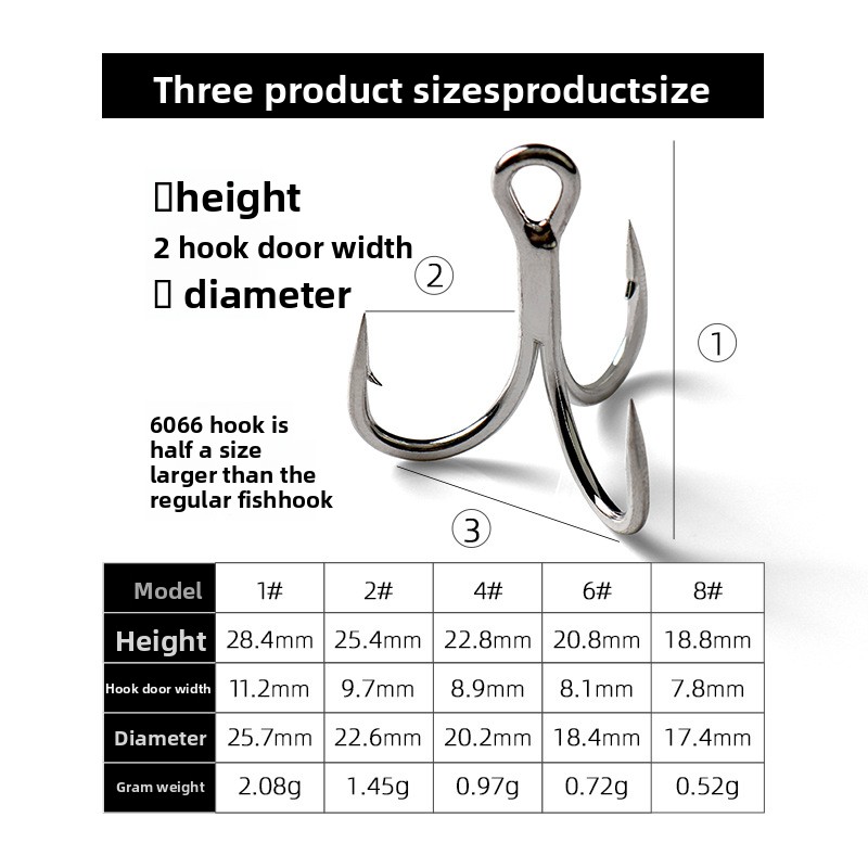 Anti-rust Bright Tin Coated Treble Hooks Sike6066-4X-NP Four Times Strengthened 10 Pack Sea Fishing Wholesale – Fishhook – view 2