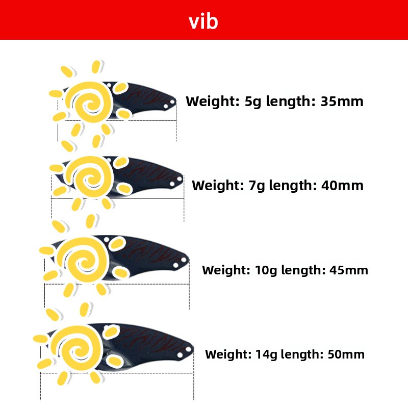 Ringtail Cobra VIB Long Cast Metal Black Matte Freshwater Artificial Hard Bait for Bream Fishing – Hard Lure – view 3