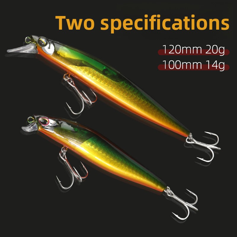 Kuanglin Stainless Steel Mino Long Cast Luya Bait Dead Fly System Sea Bass Cocked Beak Bambos Luya Hard Bait Floating Water – Minnow – view 2