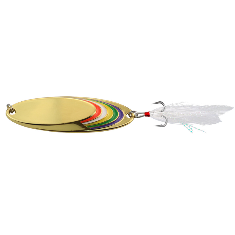 Lure Factory Direct Sale Zinc Alloy Artificial Hard Bait Slant Cut Sequins Lure Long Throw Freshwater Bass Bigmouth Yellow – Spoon & Spinner – view 1