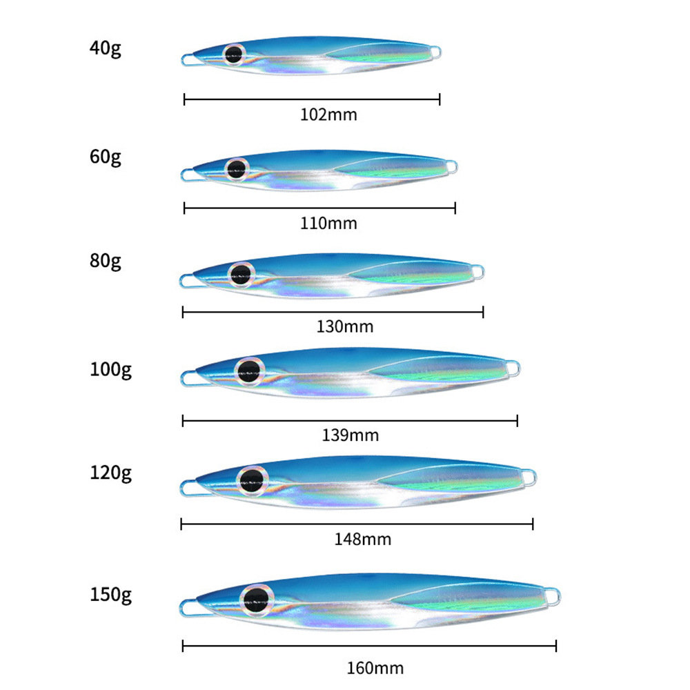 Lure Bait Jigging Lure Stainless Steel Big Iron Plate Die Super Long-distance Investment Big-gram Heavy Sea Fishing Bass – Metal Jig – view 3