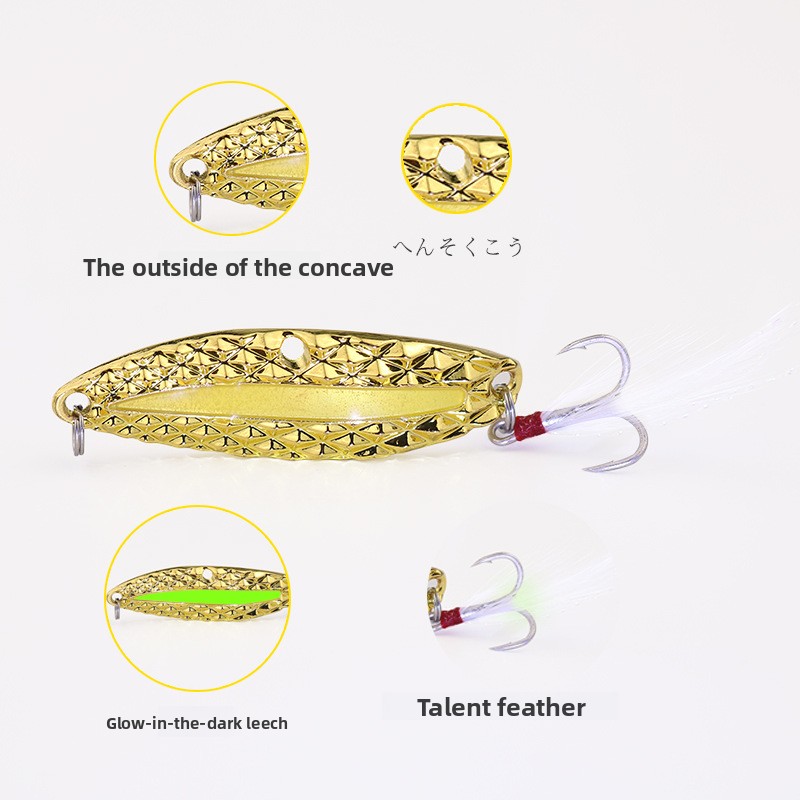 Luminous Super Pineapple Leech Sequins Eye of Heaven Luya Far-cast Zinc Alloy Artificial Hard Bait Bass Trolling – Hard Lure – view 2