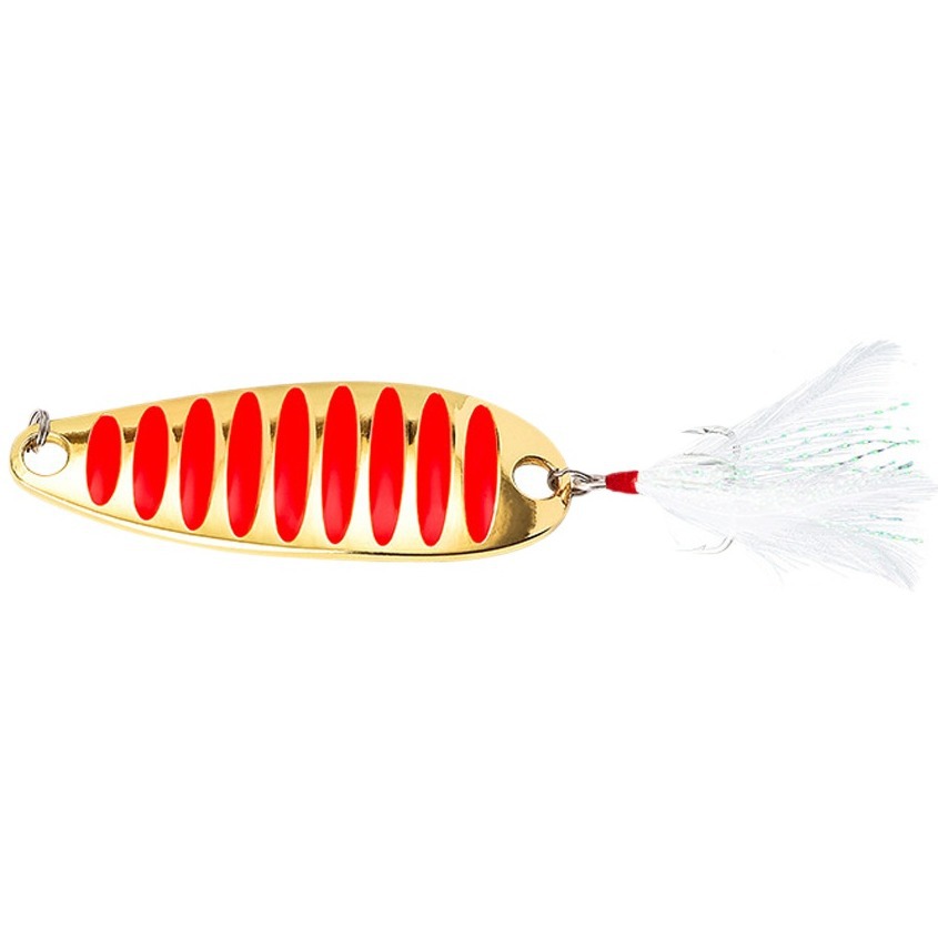 Single Curved Zinc Alloy Luya Sequin Artificial Hard Bait Lure for Bass White Bass with Hooks – Spoon & Spinner – view 1