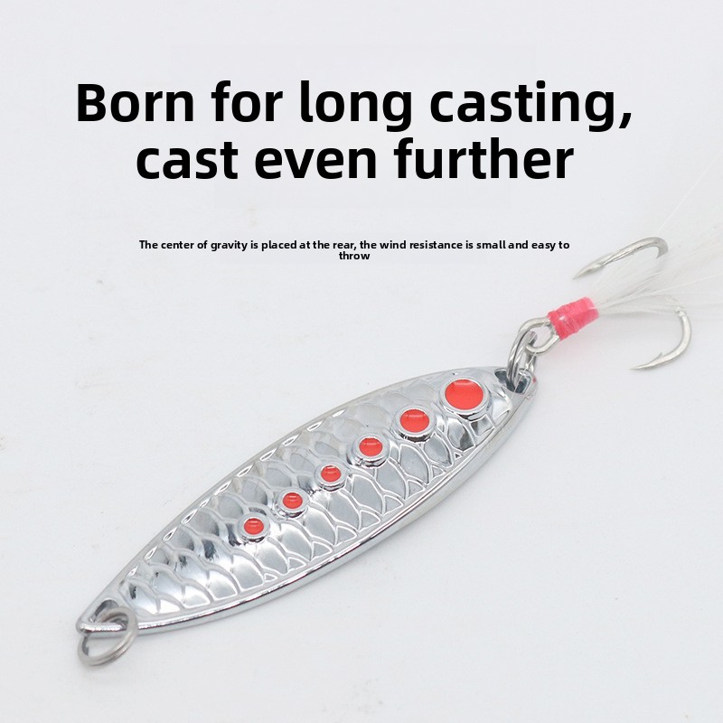 Fish Scale Leech Luya Sequin Far-cast Zinc Alloy Artificial Hard Bait Freshwater Black Pit Bass – Spoon & Spinner – view 3